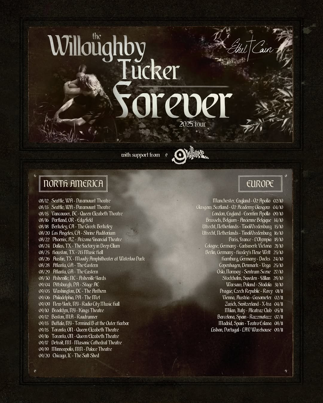 9Million Willoughby Tucker Forever Tour Poster 2025